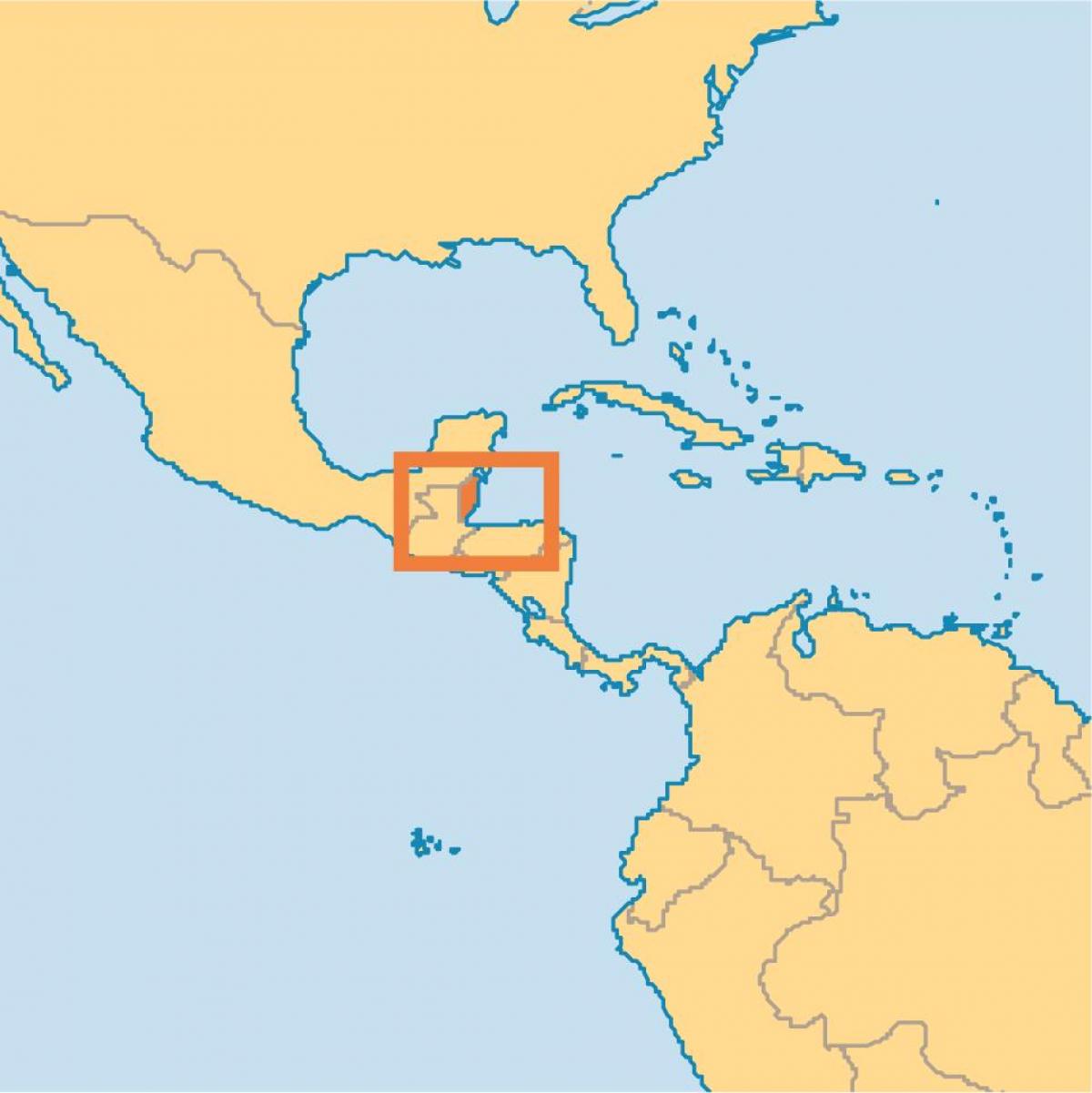 Belize lokasi pada peta dunia
