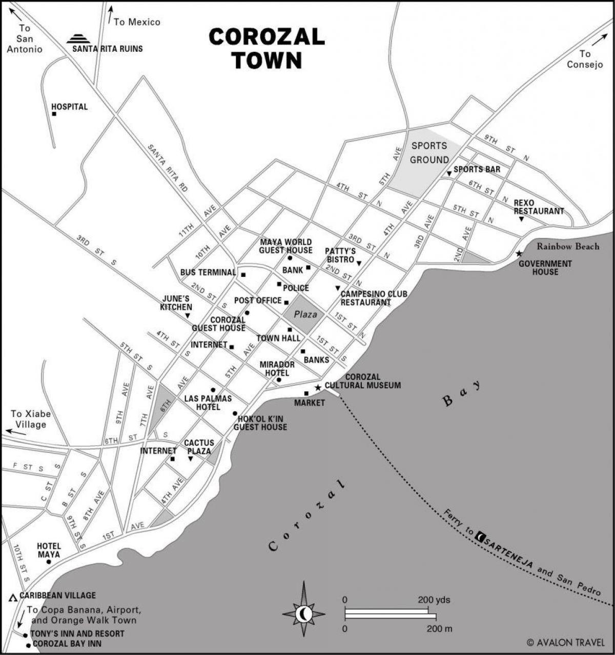 peta dari corozal town Belize