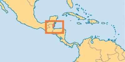 Belize lokasi pada peta dunia