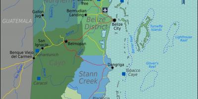 Peta dari panen caye Belize