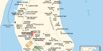 Peta dari placencia desa Belize