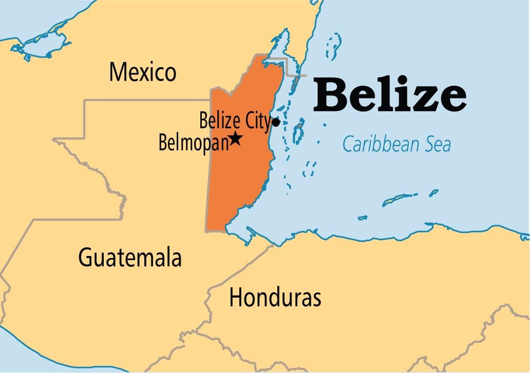 peta dari belmopan, Belize