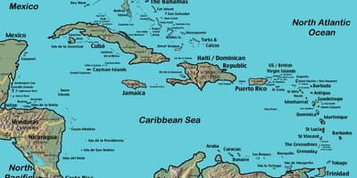 Peta dari Belize karibia