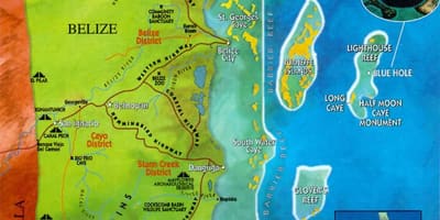 Peta dari Belize kebun binatang
