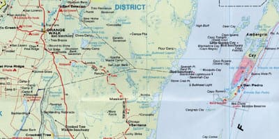 Peta jalan rinci dari Belize