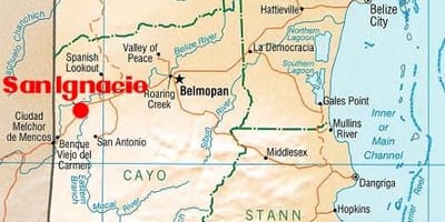 Peta dari san ignacio, Belize