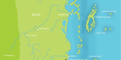 Peta dari sanctuary Belize